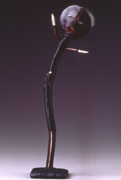 TIED  mixed media, 14 x 5 x 2&quot;  1989